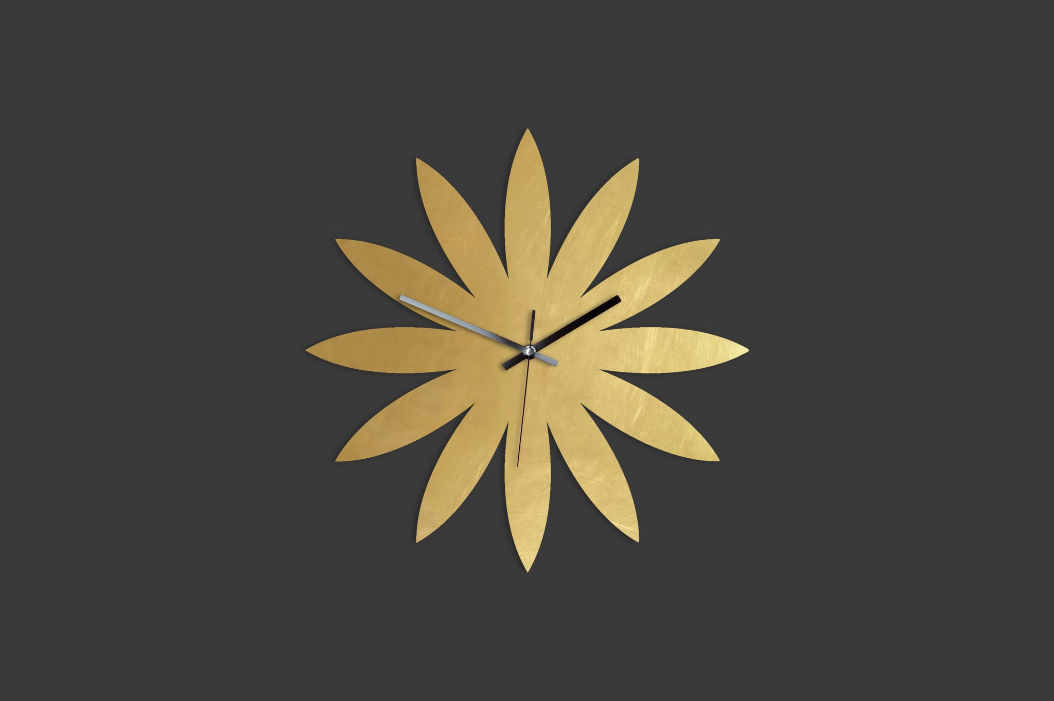 Flower Brass - Wall Clock - Various Sizes