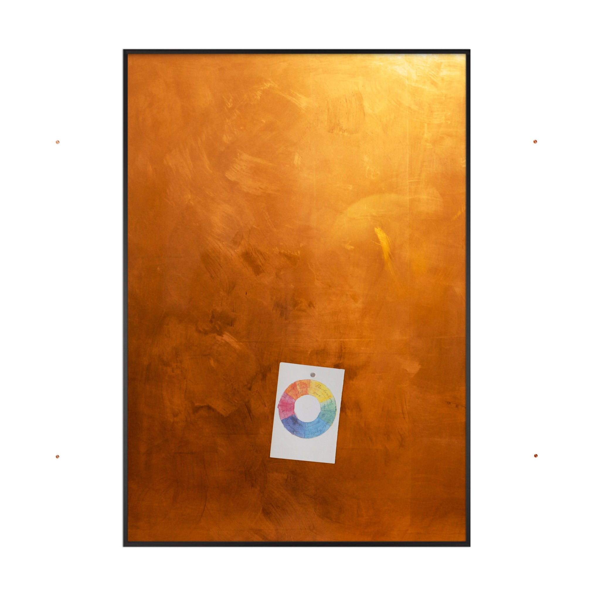 Gold/Copper/Silver Magnet Board in a  Black Frame