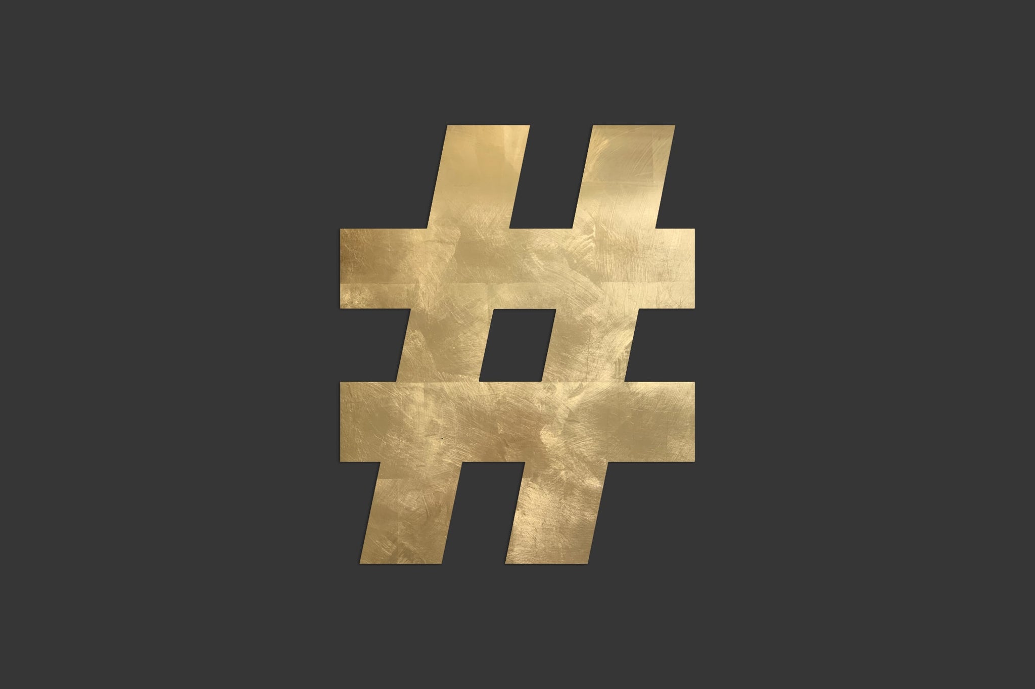 Gold Magnet Board Whiteboard Art Blattmetall Pin Wall Handmade Kunst Magnetwand beschreibbar inscrabable Blattgold hashtag shape form