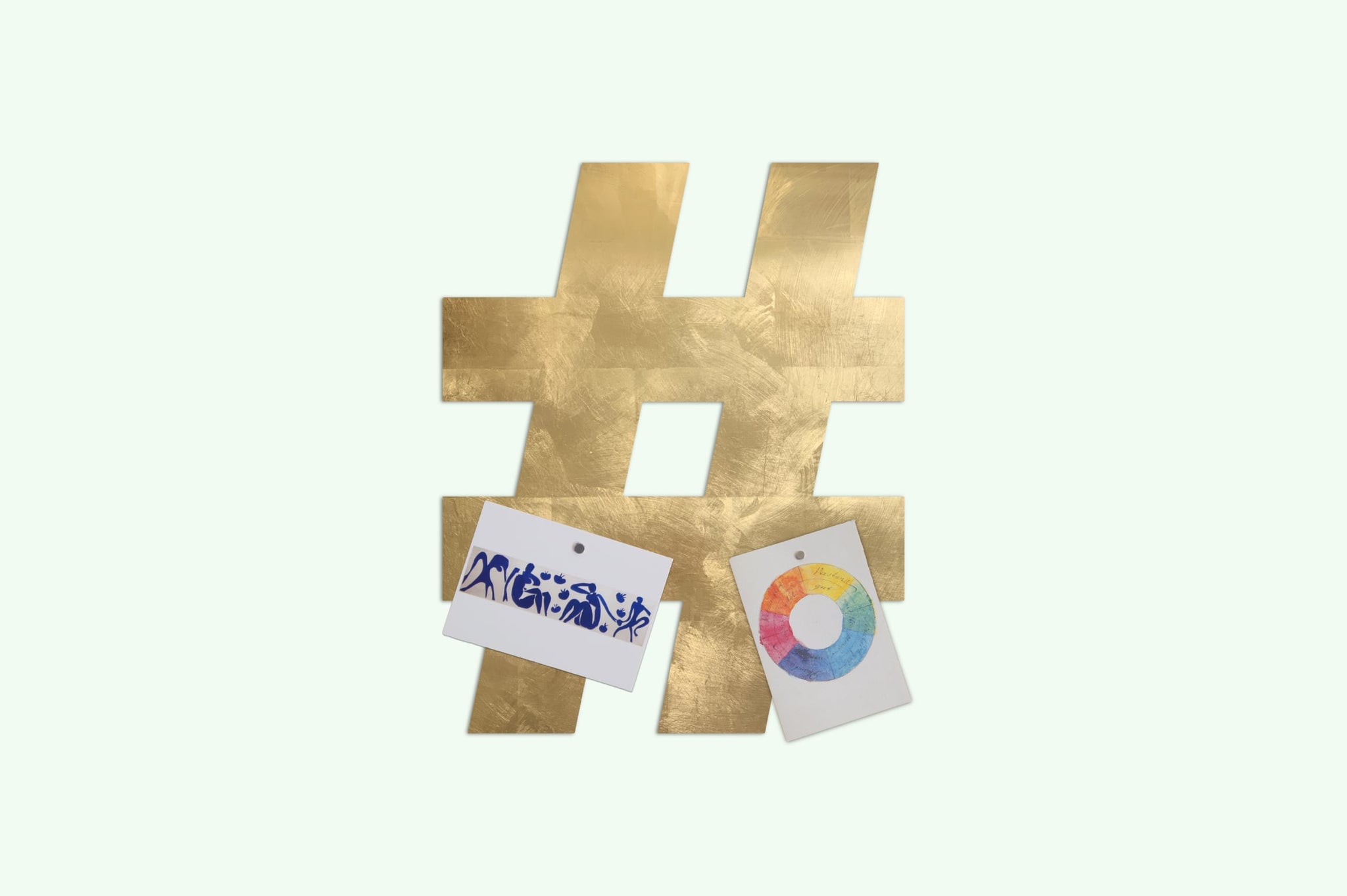 HASHTAG Gold Magnet Board
