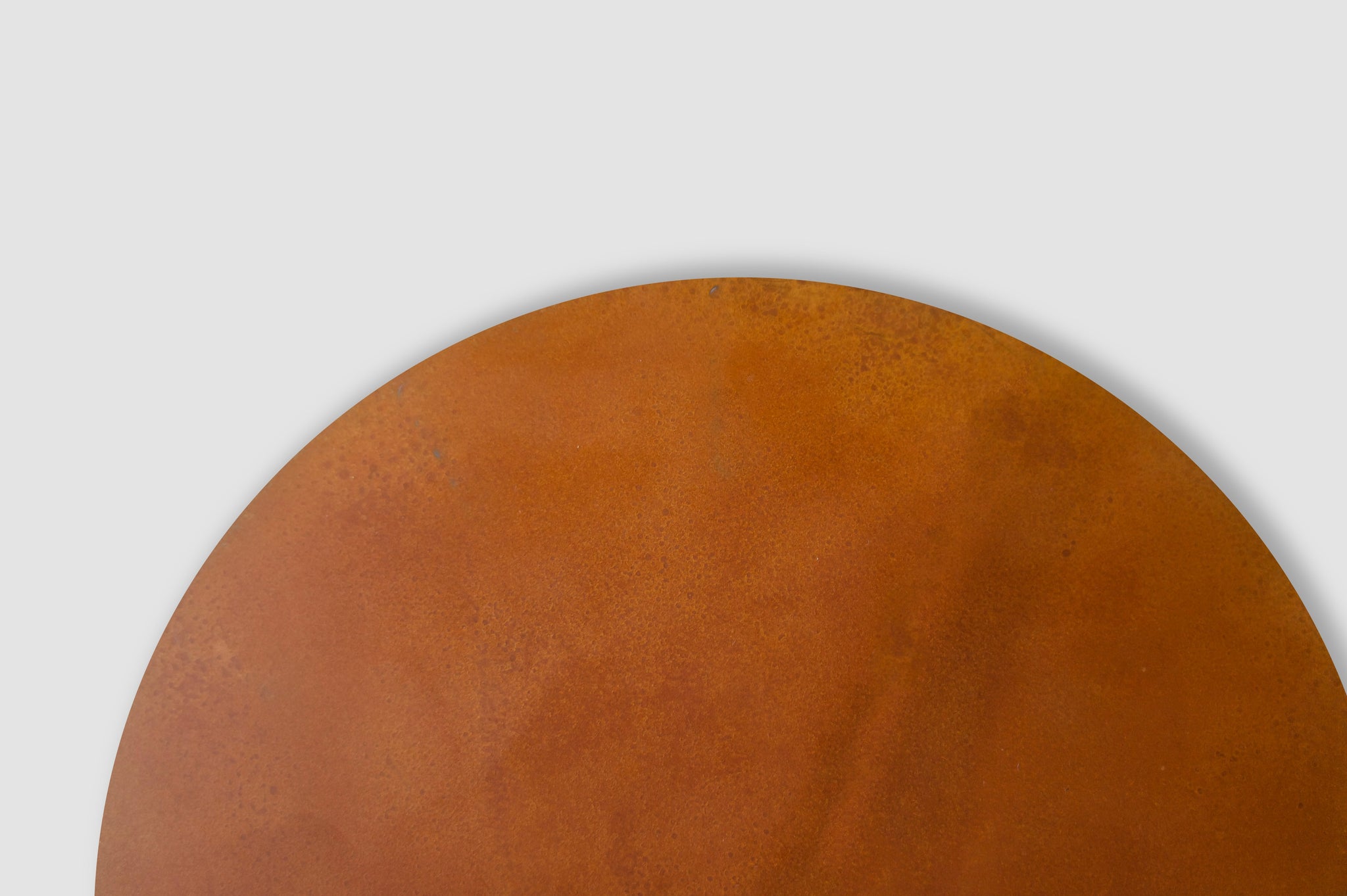 corten stahl steel wall clock wanduhr handgemacht Unikat rusted gerostet lautlos silent detail