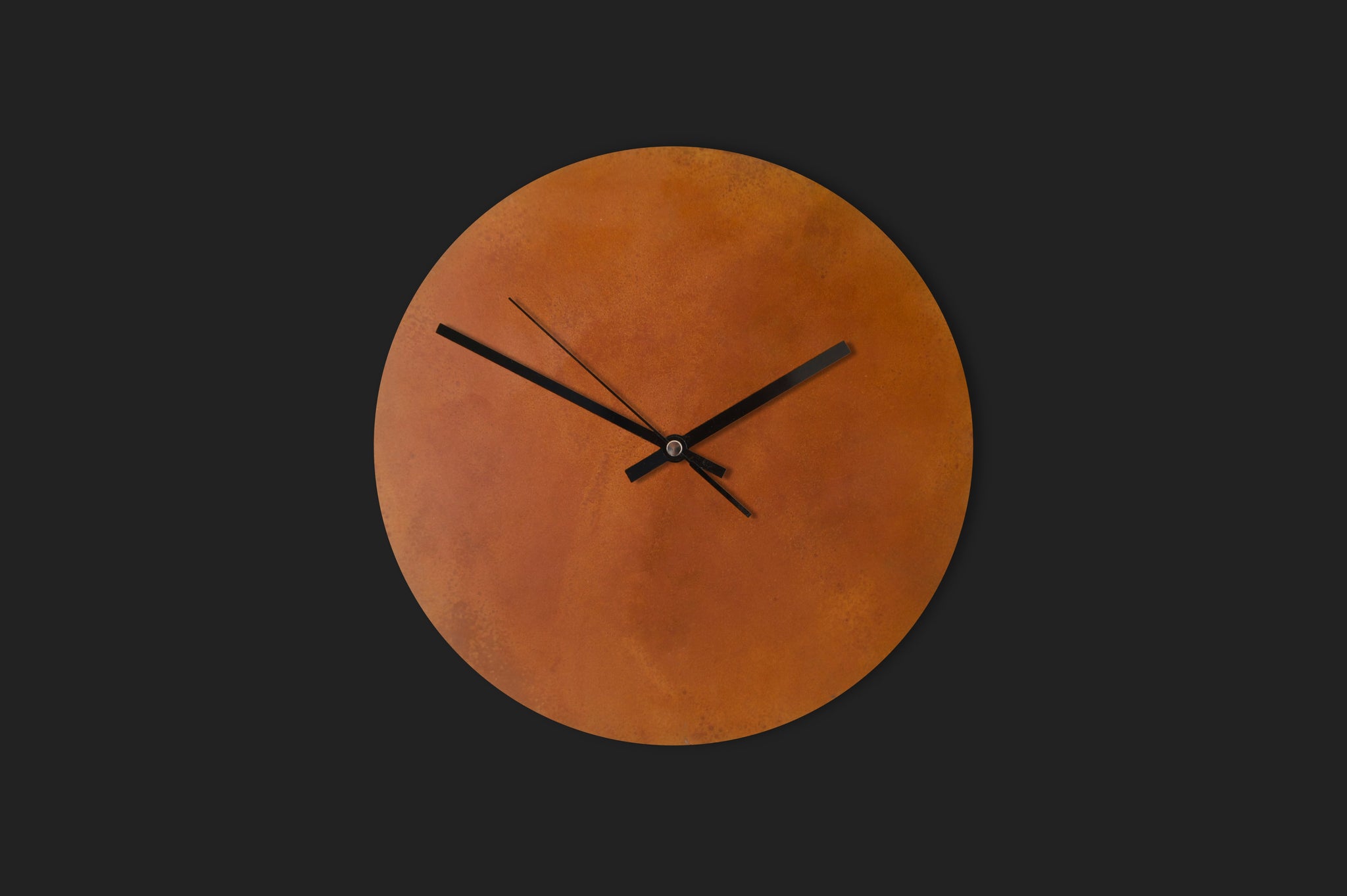 Cortenstahl Rusted Wanduhr